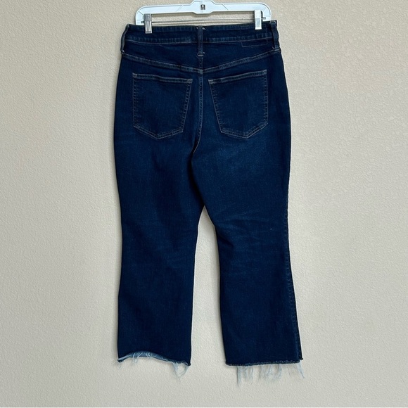 J.Crew Cropped Curvy Kickout Jeans 2003 Womens Size 31 Dark Fall 2024 Raw Hem - Picture 4 of 12